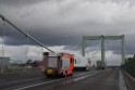 Schwerer LKW VU PKlemm A 4 Rich Olpe auf der Rodenkirchener Bruecke P166